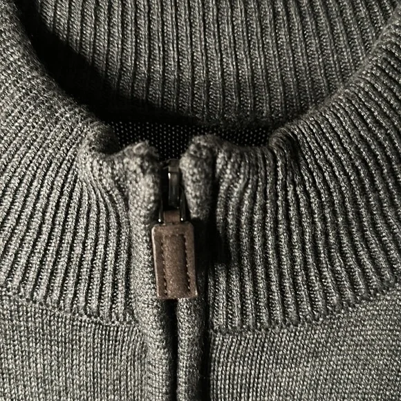 Simply Styled Argyle Sweater Gray Quarter Zip Size XL NEW - Picture 4 of 8